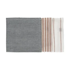 Pomax Linge De Table-ADRIATICO - set/3 serviettes - coton / lin - L 40 x W 40 cm - mix de couleurs