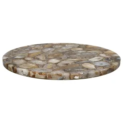 Pomax Concepts Modulaires-AGATA - dessus de table pour Granada - pierre d'agate - DIA 55 x H 4 cm - caramel