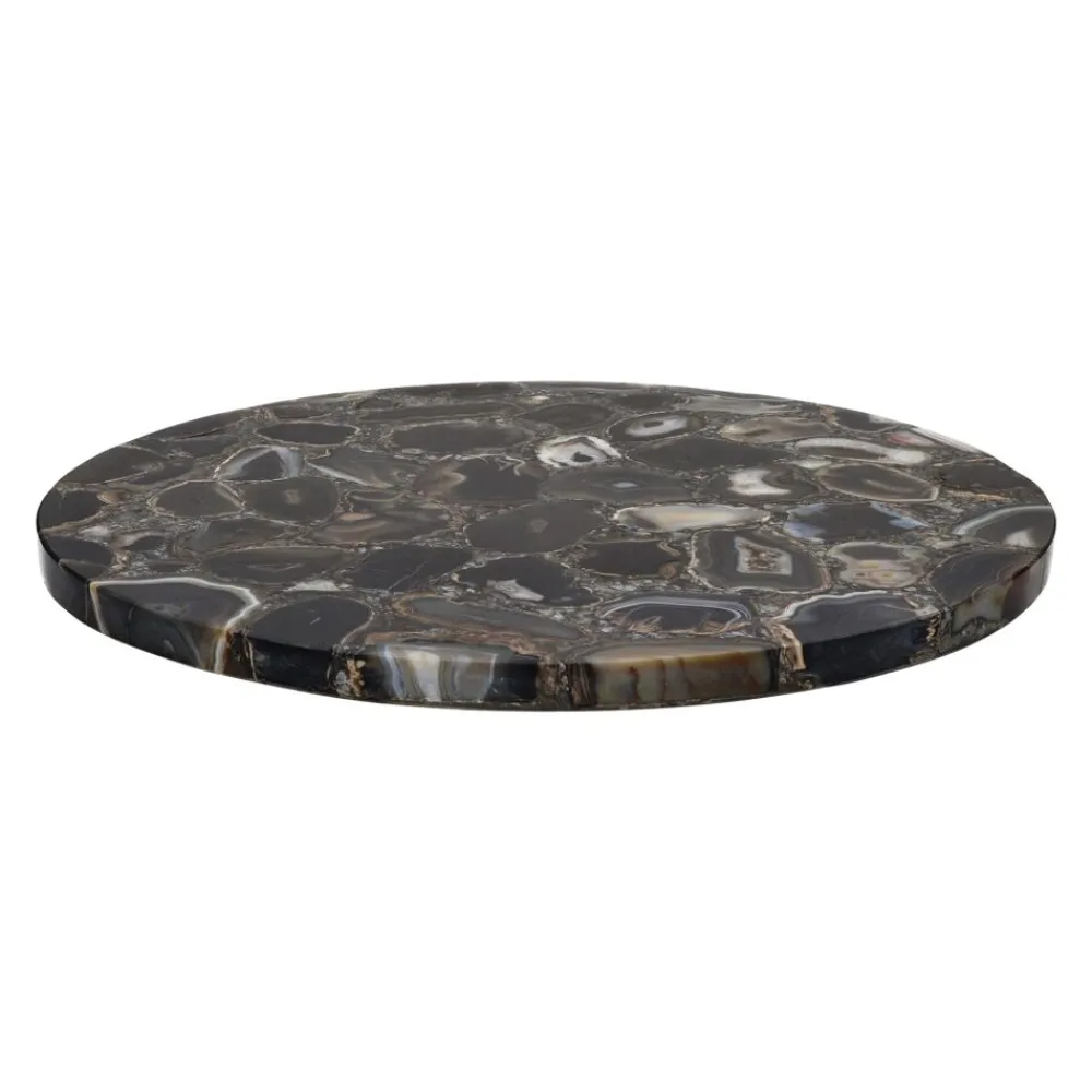 Pomax Concepts Modulaires-AGATA - dessus de table pour Granada - pierre d'agate - DIA 55 x H 4 cm - café
