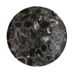Pomax Concepts Modulaires-AGATA - dessus de table pour Granada - pierre d'agate - DIA 45 x H 4 cm - café