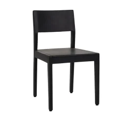 Pomax Chaises-ALBERTON - chaise - bois de mangier - L 46 x W 47 x H 86 cm - noir