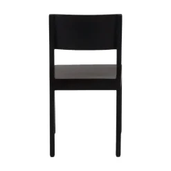 Pomax Chaises-ALBERTON - chaise - bois de mangier - L 46 x W 47 x H 86 cm - noir
