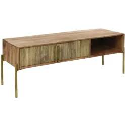 Pomax Armoires-ALFREDO - armoire - bois de mangier - L 120 x W 40 x H 46 cm - naturel