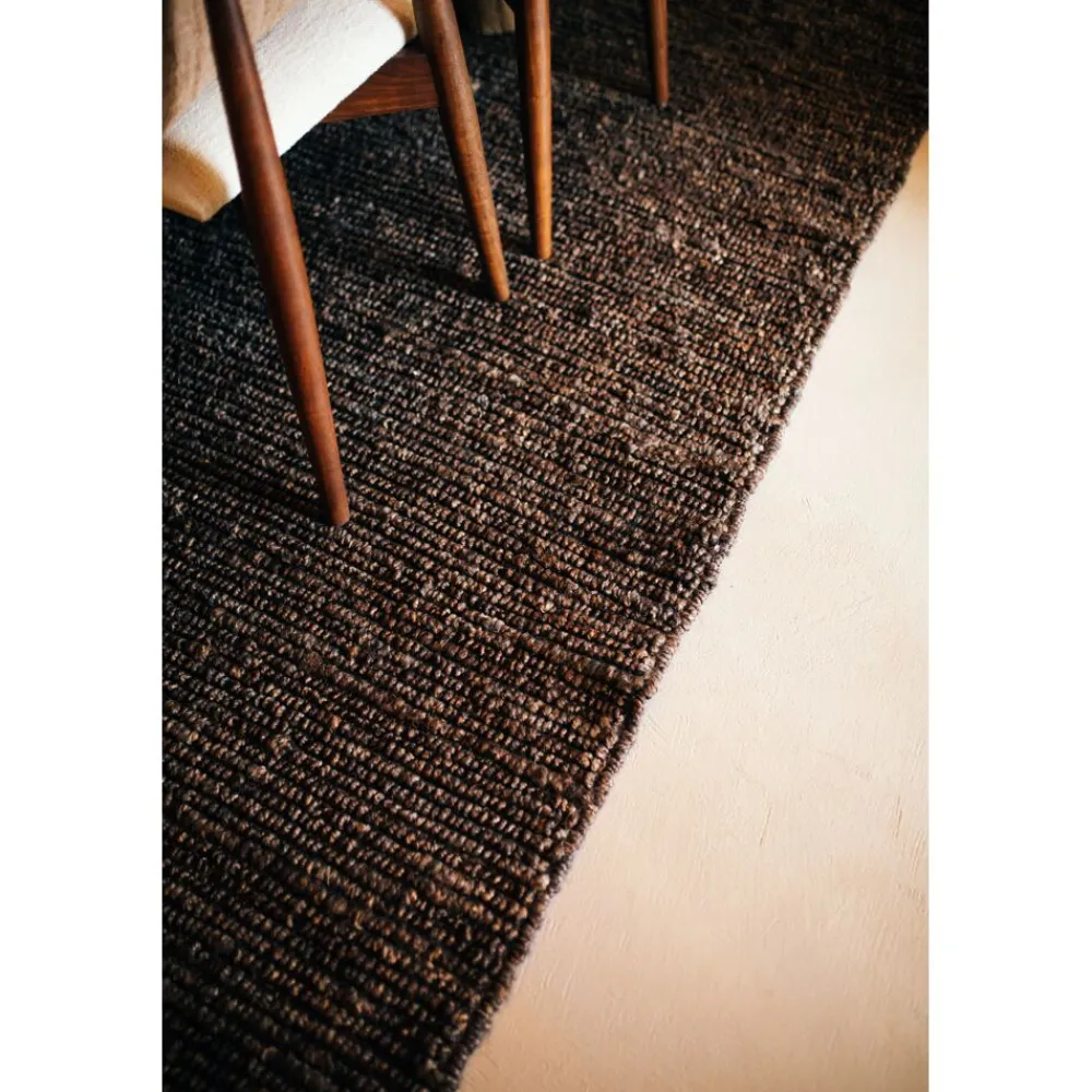 Pomax Tapis-ALICE - tapis à poils ras - laine - L 350 x W 250 cm (+ - 7 cm ) - brun