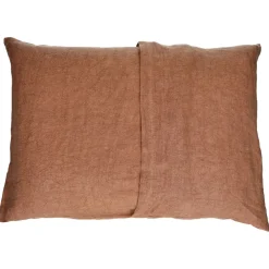 Pomax Coussins-ALPHA BASICS - coussin - lin - L 70 x W 50 cm - cannelle
