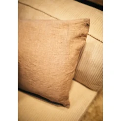 Pomax Coussins-ALPHA BASICS - coussin - lin - L 70 x W 50 cm - naturel