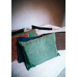 Pomax Coussins-ALPHA BASICS - coussin - lin - L 70 x W 50 cm - vert