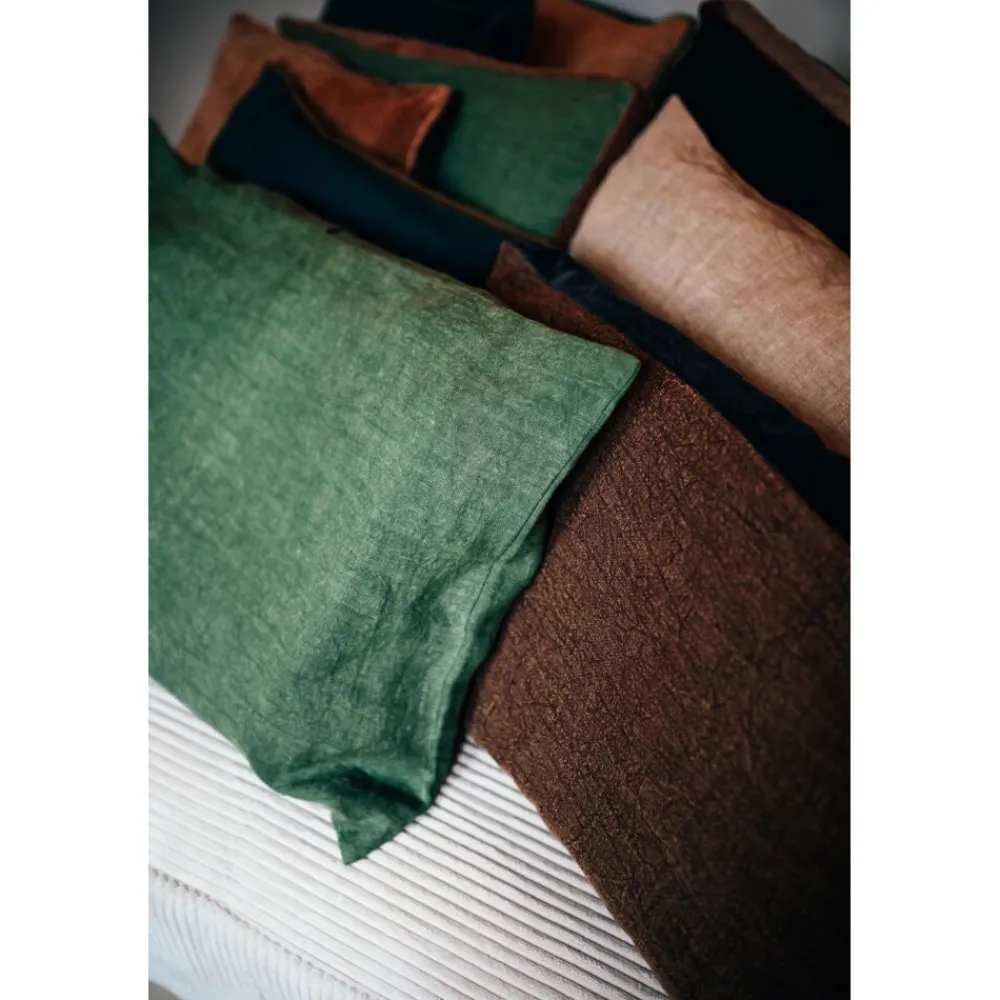 Pomax Coussins-ALPHA BASICS - coussin - lin - L 70 x W 50 cm - vert
