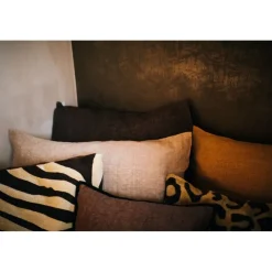 Pomax Coussins-ALPHA BASICS - coussin - lin - L 70 x W 50 cm - naturel