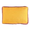 Pomax Coussins-ALPHA BORDERS - coussin - lin / velours - L 60 x W 40 cm - moutarde