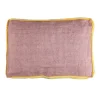Pomax Coussins-ALPHA BORDERS - coussin - lin / velours - L 60 x W 40 cm - poudre rose