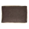 Pomax Coussins-ALPHA BORDERS - coussin - lin / velours - L 60 x W 40 cm - brun