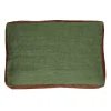 Pomax Coussins-ALPHA BORDERS - coussin - lin / velours - L 60 x W 40 cm - vert
