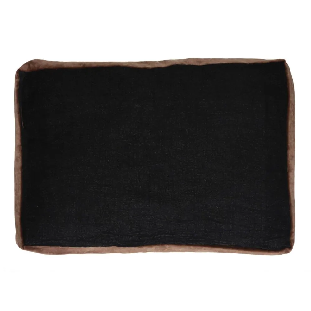 Pomax Coussins-ALPHA BORDERS - coussin - lin / velours - L 60 x W 40 cm - gris orage
