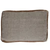 Pomax Coussins-ALPHA BORDERS - coussin - lin / velours - L 60 x W 40 cm - naturel