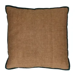 Pomax Coussins-ALPHA OPPOSITES - coussin - lin / coton - L 45 x W 45 cm - ocre