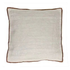 Pomax Coussins-ALPHA OPPOSITES - coussin - lin / coton - L 45 x W 45 cm - cannelle