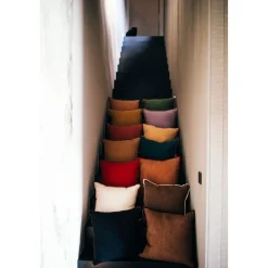 Pomax Coussins-ALPHA OPPOSITES - coussin - lin / coton - L 45 x W 45 cm - café