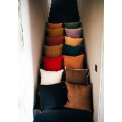 Pomax Coussins-ALPHA OPPOSITES - coussin - lin / coton - L 45 x W 45 cm - ivoire
