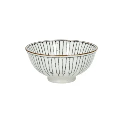 Pomax Vaisselle-ALTO - bol à céréales - porcelaine - DIA 12 x H 6 cm - noir/blanc