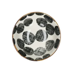 Pomax Vaisselle-ALTO - bol à céréales - porcelaine - DIA 12 x H 6 cm - noir/blanc