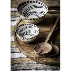 Pomax Vaisselle-ALTO - bol à céréales - porcelaine - DIA 12 x H 6 cm - noir/blanc