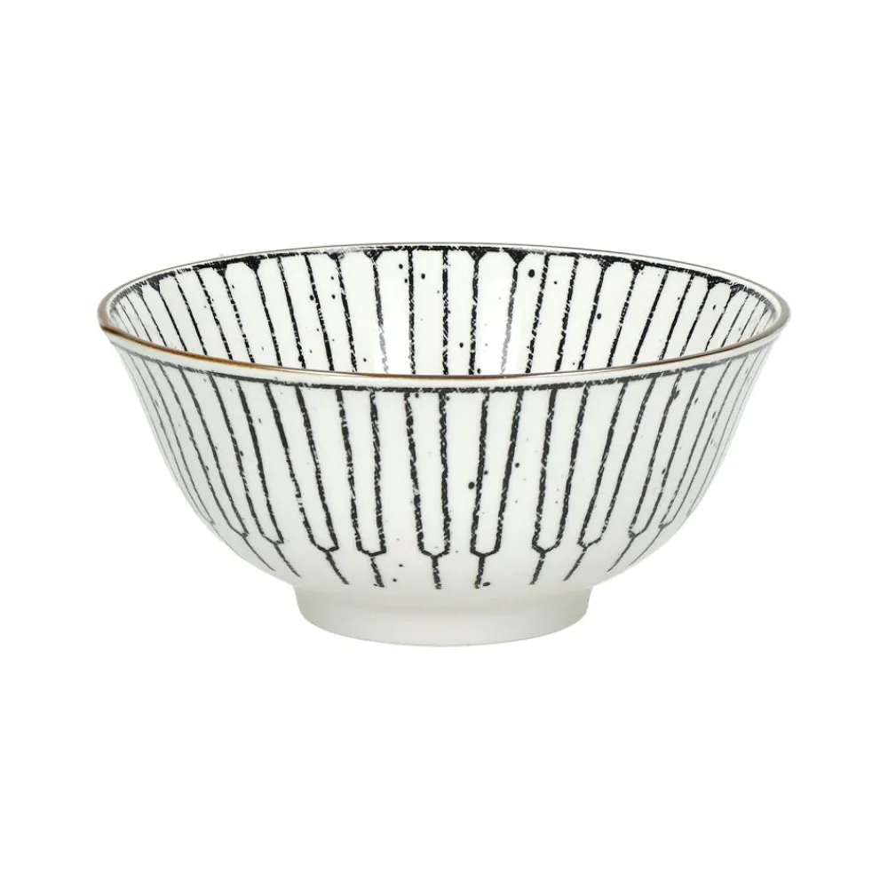 Pomax Vaisselle-ALTO - bol à soupe - porcelaine - DIA 15,5 x H 7 cm - noir/blanc
