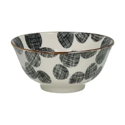 Pomax Vaisselle-ALTO - bol à soupe - porcelaine - DIA 15 x H 7 cm - noir/blanc