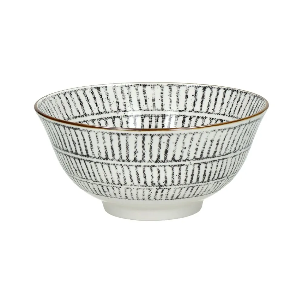 Pomax Vaisselle-ALTO - bol à soupe - porcelaine - DIA 15,5 x H 7 cm - noir/blanc