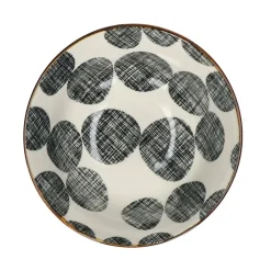 Pomax Vaisselle-ALTO - bol à soupe - porcelaine - DIA 15 x H 7 cm - noir/blanc