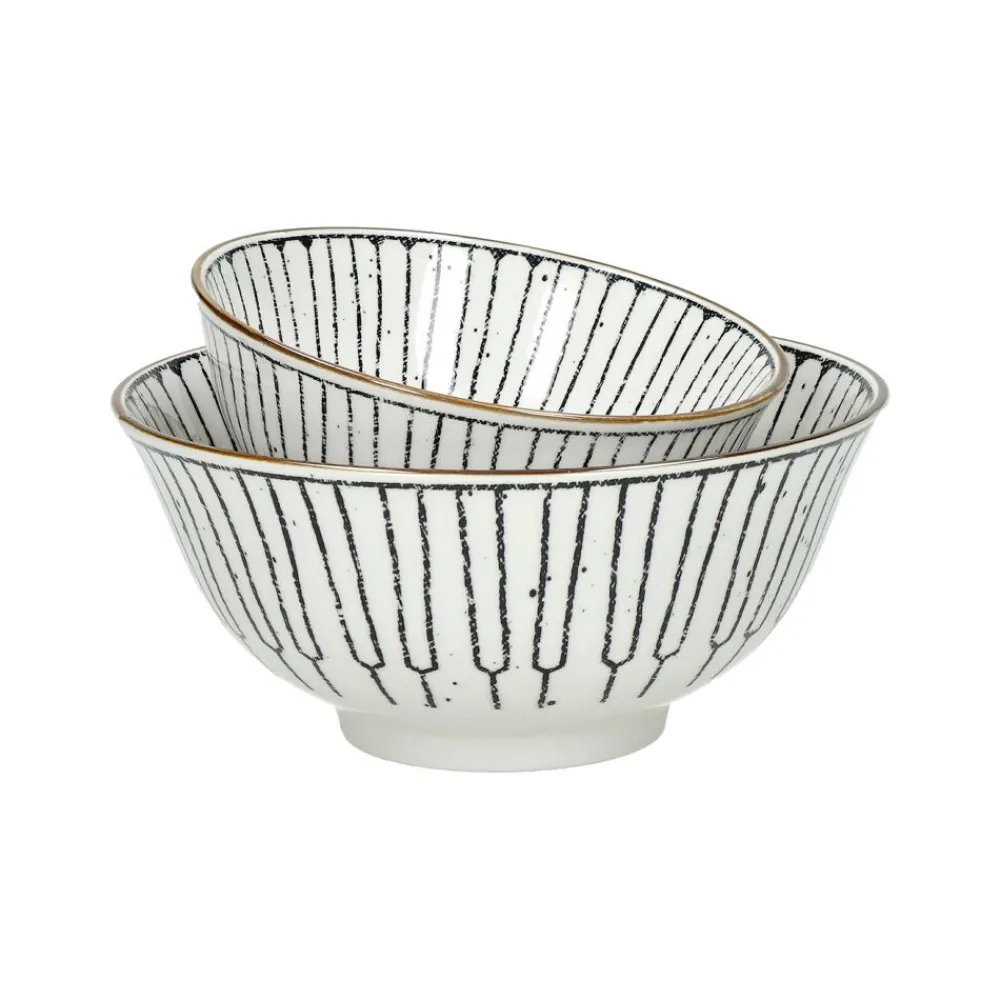 Pomax Vaisselle-ALTO - bol à soupe - porcelaine - DIA 15,5 x H 7 cm - noir/blanc