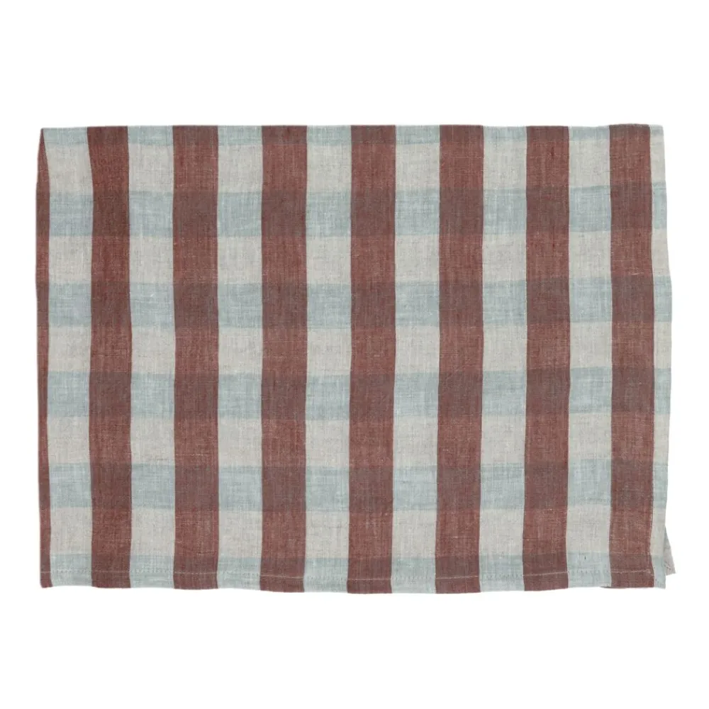 Pomax Linge De Table-AMALIA - nappe de table - lin - L 250 x W 170 cm - rouge