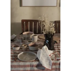 Pomax Linge De Table-AMALIA - nappe de table - lin - L 350 x W 170 cm - rouge