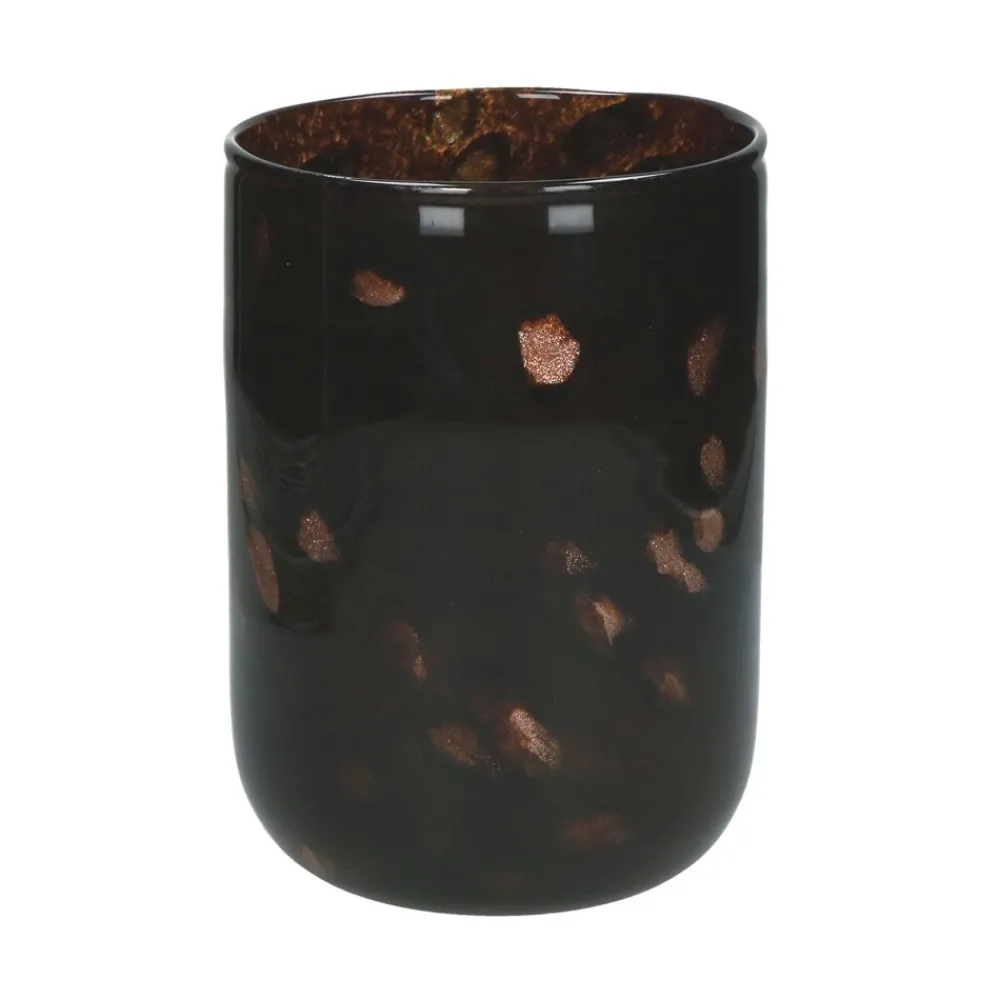 Pomax Photophores / T-lights-AMBER - photophore - verre - DIA 16 x H 23 cm - brun
