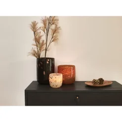 Pomax Photophores / T-lights-AMBER - photophore - verre - DIA 16 x H 23 cm - brun