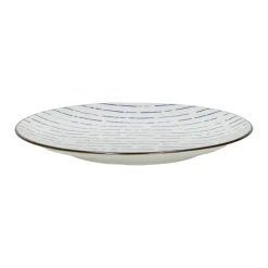 Pomax Vaisselle-ANAFI - assiette à dessert - porcelaine - DIA 22 cm - bleu