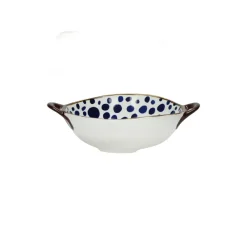 Pomax Vaisselle-ANAFI - plat à four/bol - porcelaine - L 17,5 x W 13,7 x H 5 cm - bleu