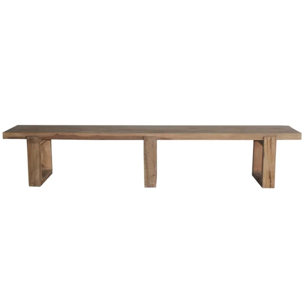 Pomax Bancs-ANDALUCIA - banc - bois récupéré - L 240 x W 40 x H 45 cm - naturel