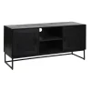 Pomax Armoires-ANGELA - armoire - bois de mangier / métal - L 120 x W 40 x H 57 cm - noir