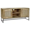 Pomax Armoires-ANGELA - armoire - bois de mangier / métal - L 120 x W 40 x H 57 cm - naturel