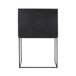 Pomax Armoires-ANGELA - armoire - bois de mangier / métal - L 80 x W 40 x H 125 cm - noir