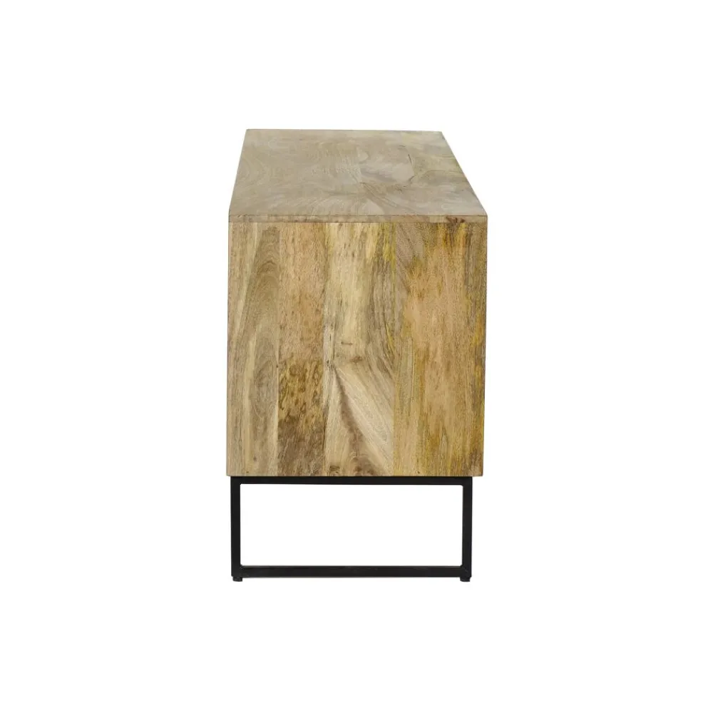 Pomax Armoires-ANGELA - armoire - bois de mangier / métal - L 120 x W 40 x H 57 cm - naturel