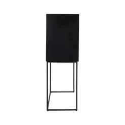 Pomax Armoires-ANGELA - armoire - bois de mangier / métal - L 80 x W 40 x H 125 cm - noir