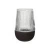 Pomax Photophores / T-lights-ARBRE - photophore/vase - bois de mangier / verre - DIA 18,5 x H 28,5 cm - brun foncé