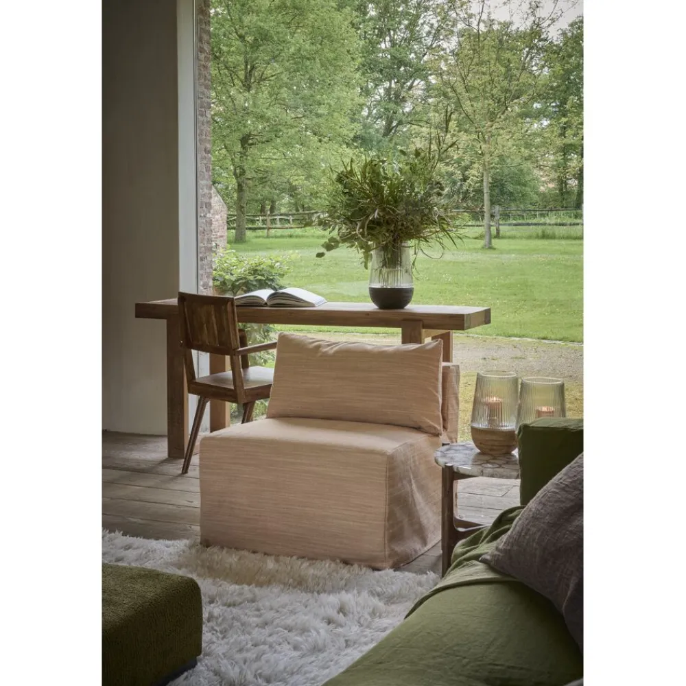 Pomax Photophores / T-lights-ARBRE - photophore/vase - bois de mangier / verre - DIA 22 x H 33 cm - brun foncé