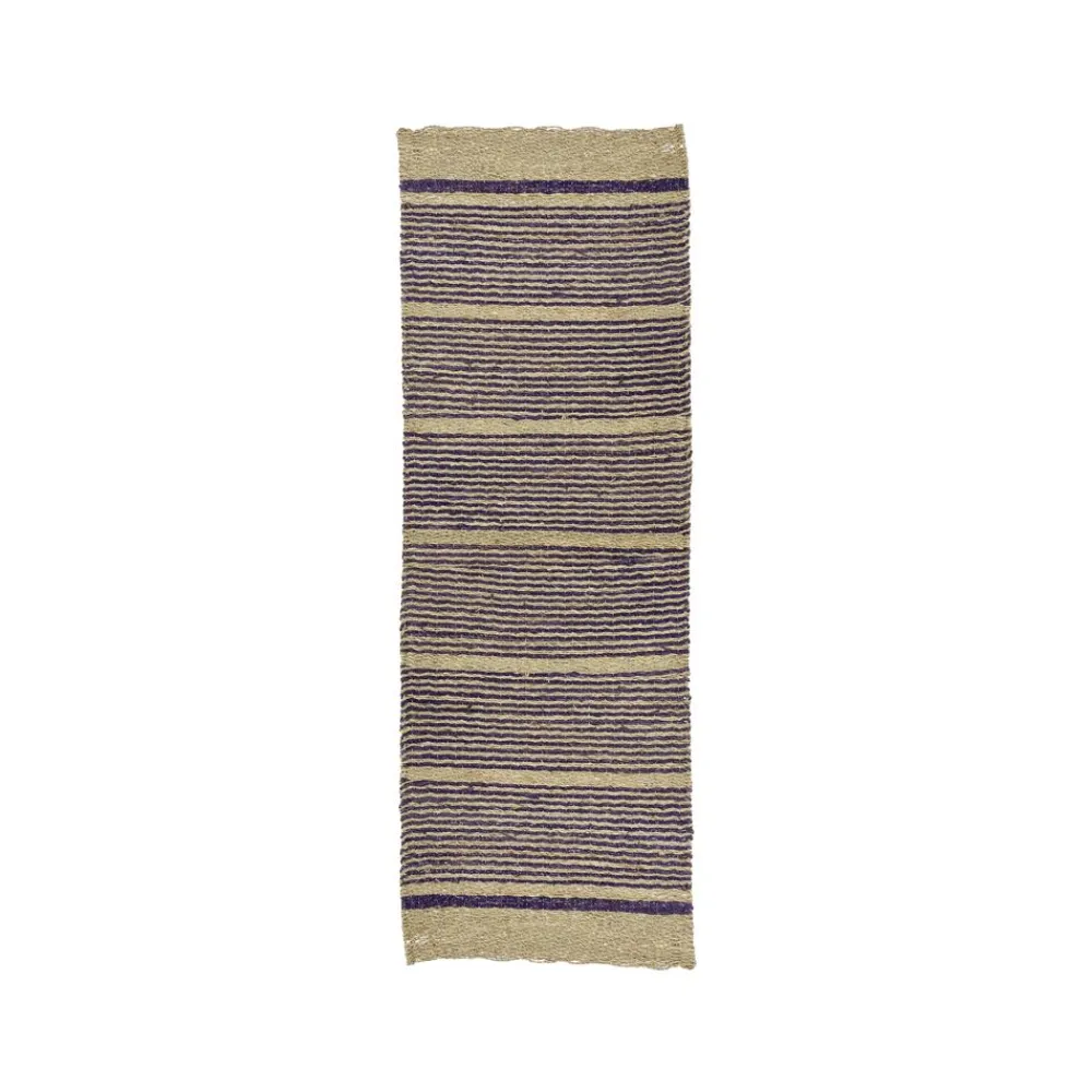 Pomax Tapis-ARLES - tapis - jonc de mer / feuille de palmier - L 150 x W 50 cm - pourpre