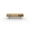 Pomax Armoires-ATLANTA - meuble tv - mdf / placage de bois / métal - L 150 x W 40 x H 45 cm - naturel