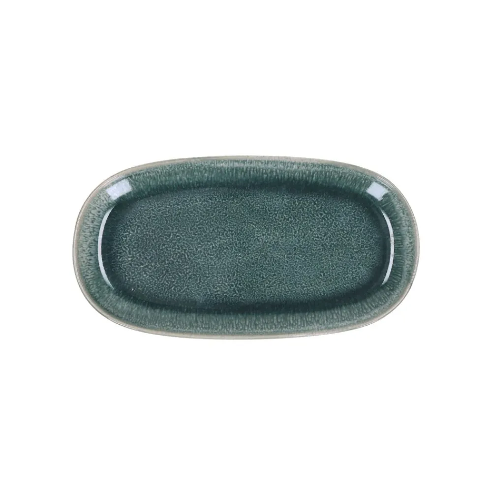 Pomax Vaisselle-AUDREY - assiette ovale - grès - L 22,5 x W 12 x H 2 cm - canard