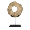 Pomax Objets De Décoration-AVILLA - objet déco - bois / métal - L 21 x W 9 x H 33 cm - naturel