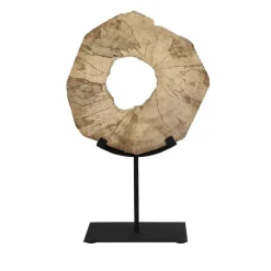 Pomax Objets De Décoration-AVILLA - objet déco - bois / métal - L 21 x W 9 x H 33 cm - naturel